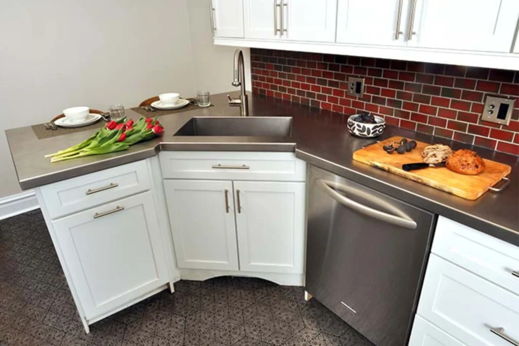 Stainless Steel Corner Sink