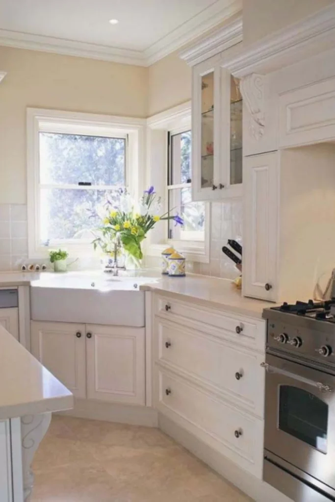 Apron-Front Corner Sink