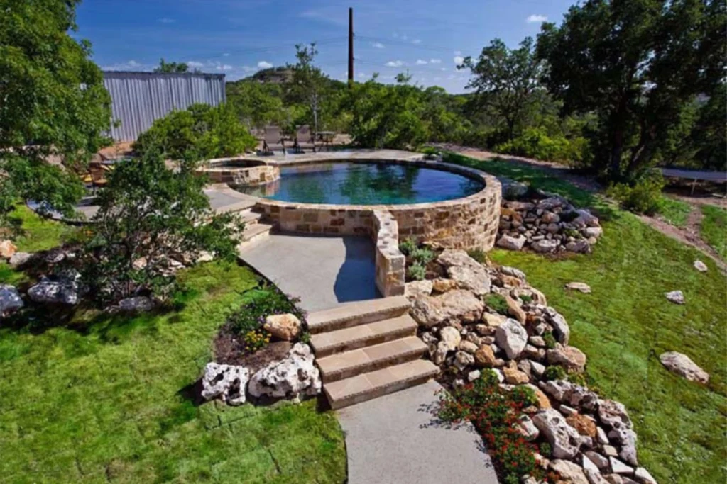 Bring Rustic Charm to Your Pool with Stone Wall Surround