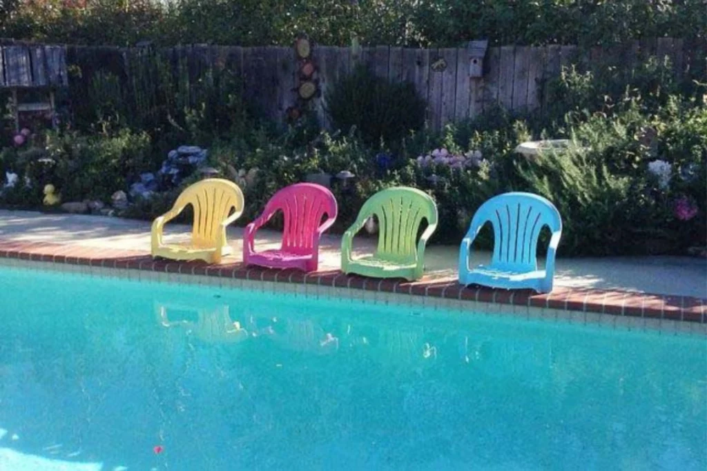 Colorful Repurposed Pool Chairs