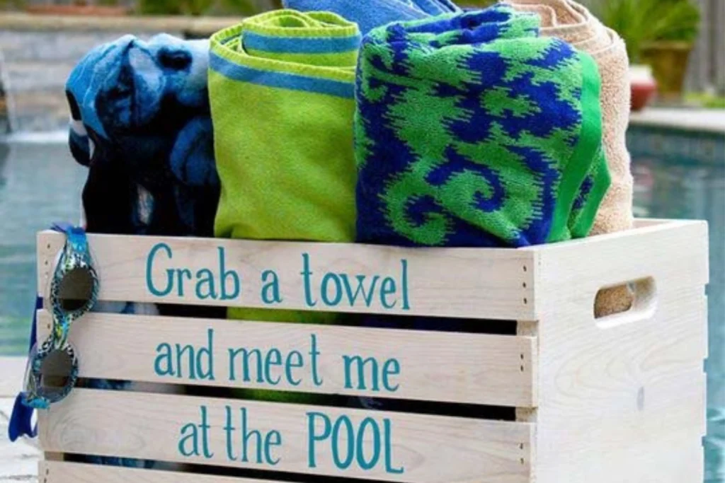  Crate Pool Towel Station