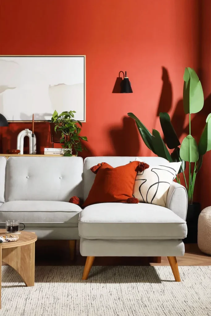 Energise with terracotta or burnt orange
