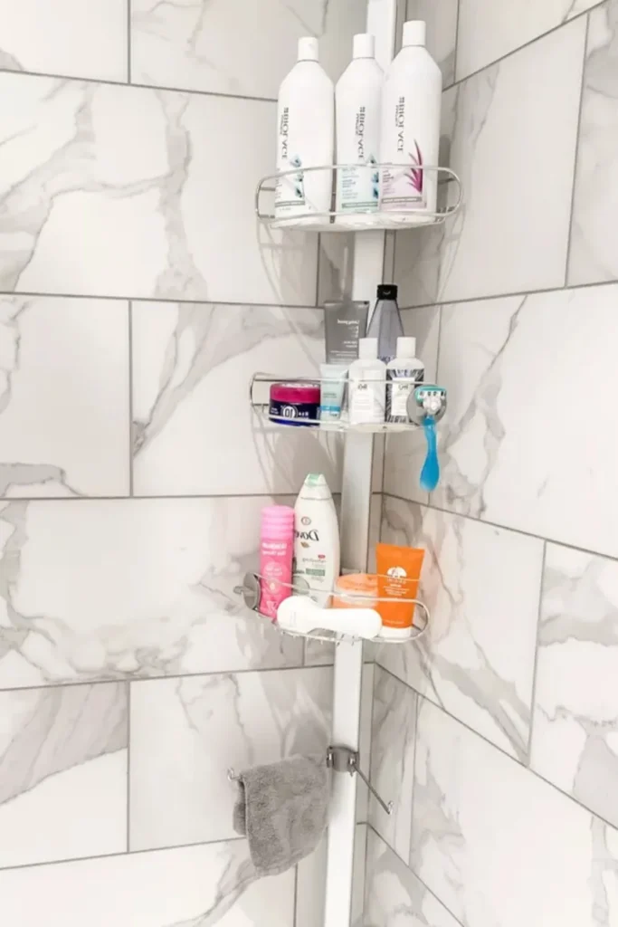 Go Big With a Tension-Mount Shower Caddy