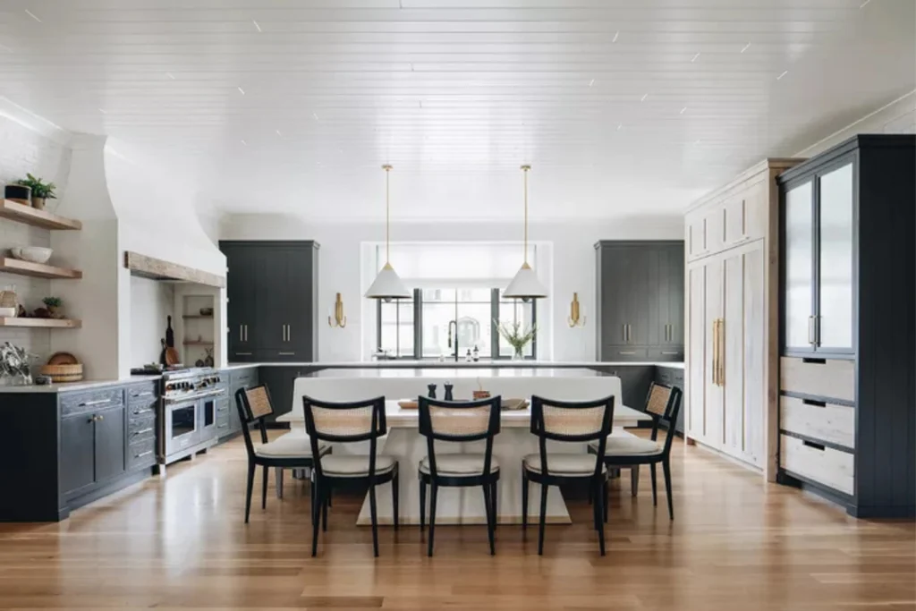 Kitchen Island with Banquette Seating