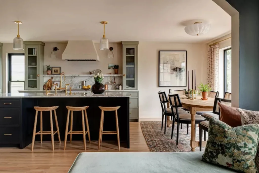 Kitchen Island with Drawers and Hidden Storage