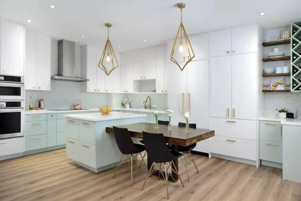 Kitchen Island with Extension Table