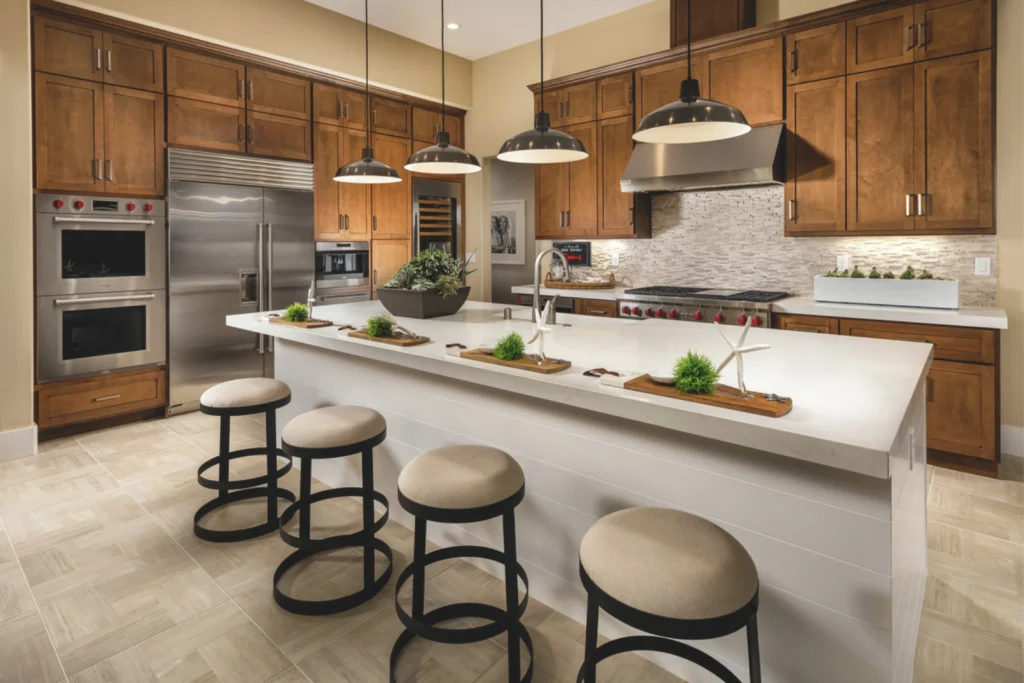Modern Farmhouse Kitchen Island with Seating
