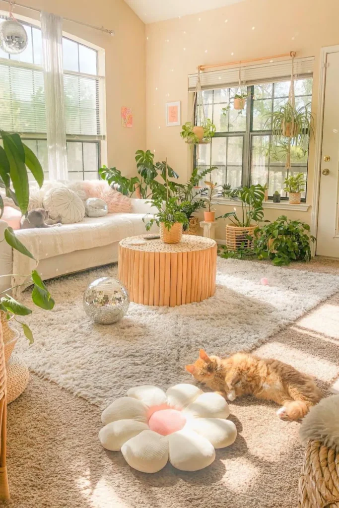 Neutral Boho Living Room