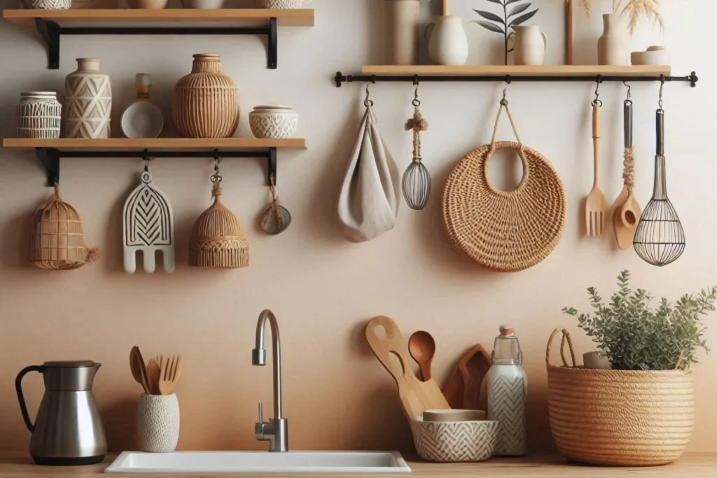 Open Shelving with Decorative Baskets