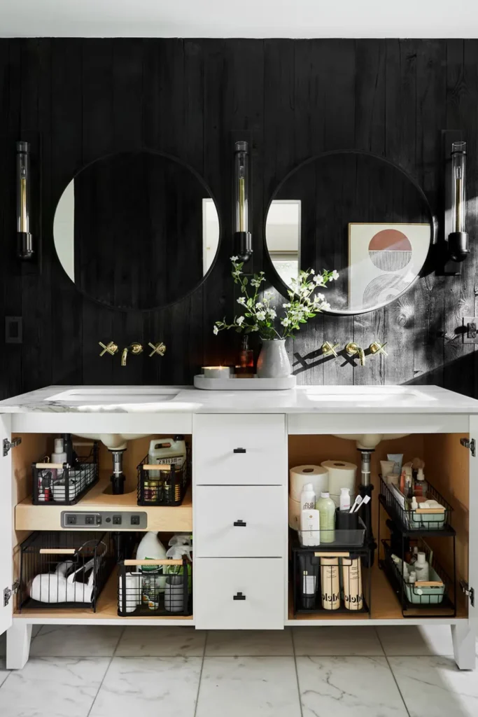 Opt for Wire Baskets Under the Sink