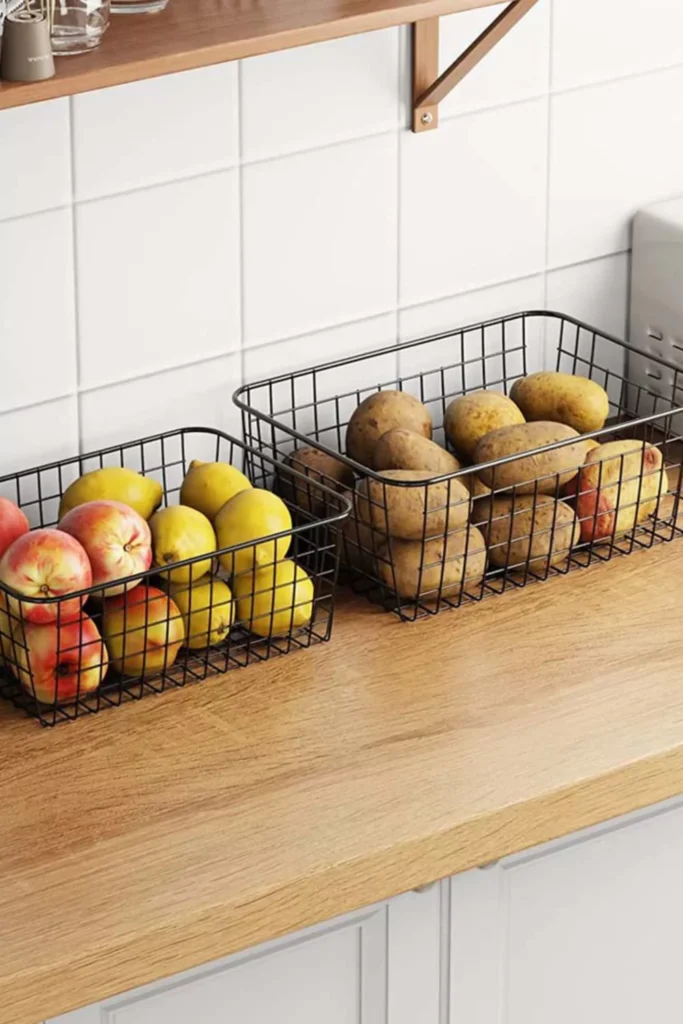 Organization In Wire Baskets