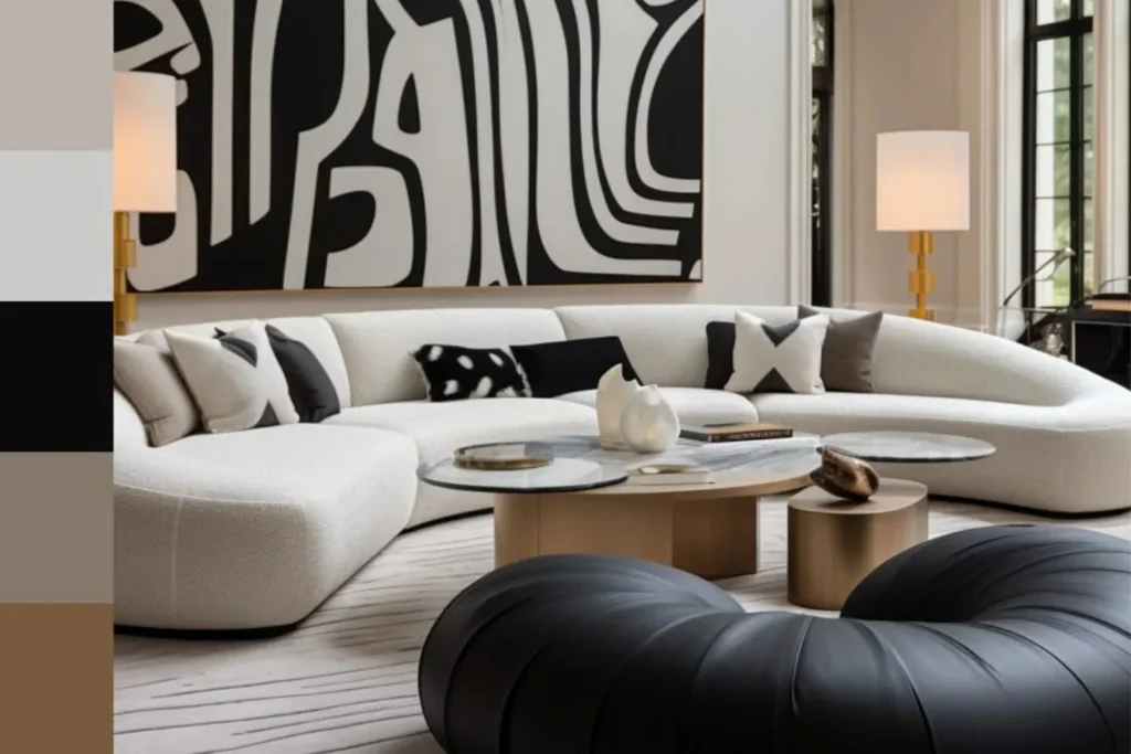 Painter’s Harmony in Hues Black, White and Gold