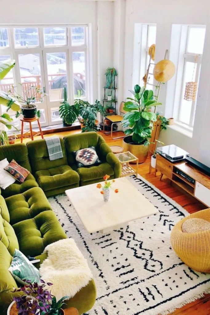 Rattan Accents and Hanging Chairs