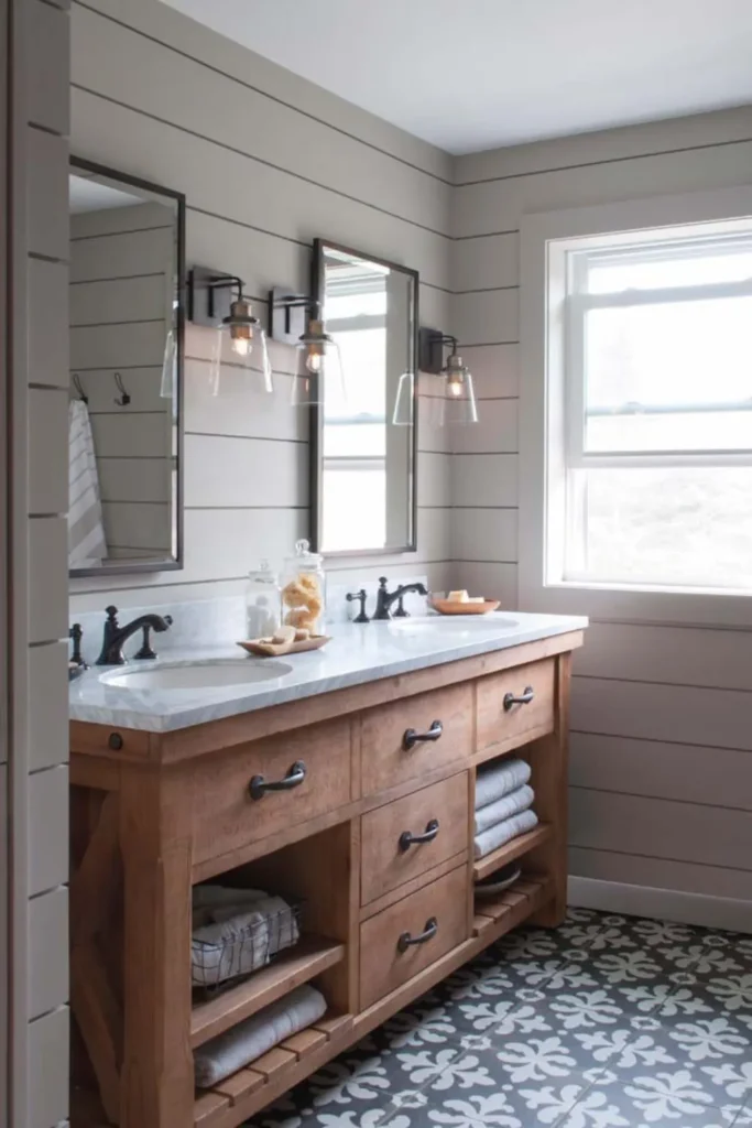 Renovate Bathroom with Modern Farmhouse Style