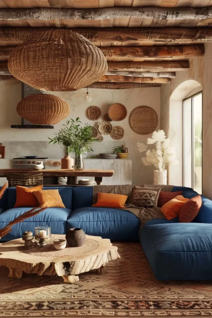 Rustic Elegance with Blue Hues