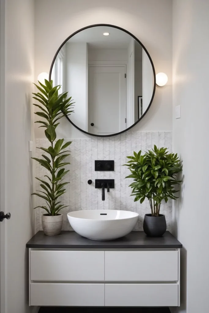 Space-Saving Vanity with Drawers