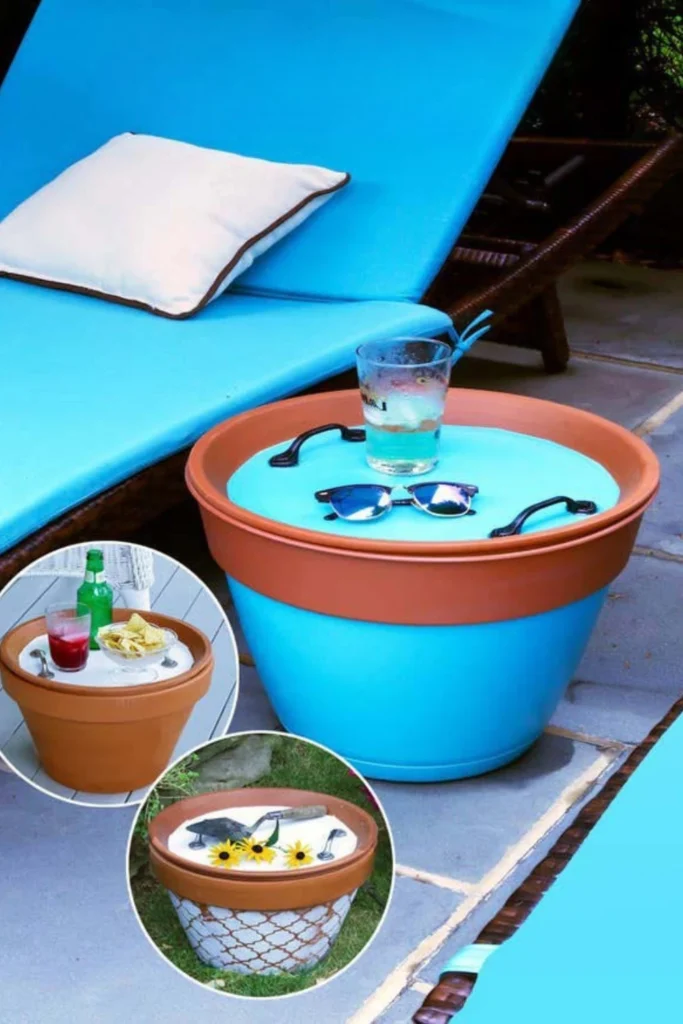 Terracotta Table With Hidden Storage