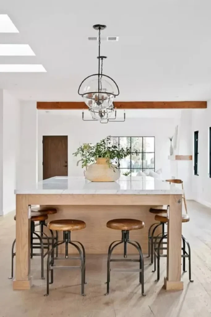 U-Shaped Kitchen Island with Seating