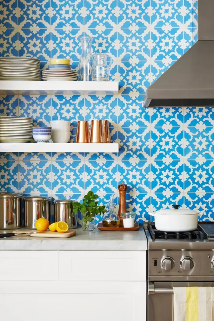 Upgrade to a Blue Backsplash