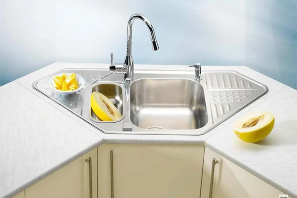 Wide Corner Sink for Larger Kitchens